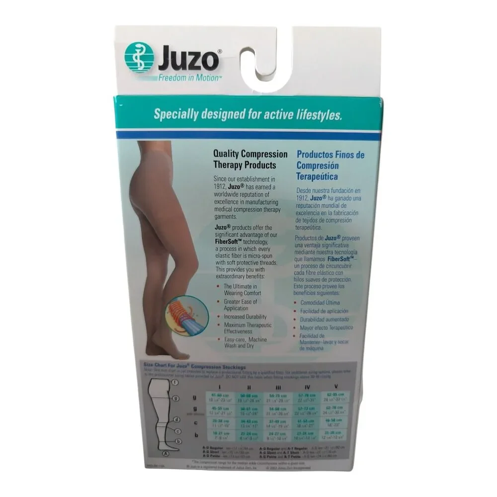 Juzo 2002 AG Beige Full Thigh & Foot Stocking Compression Socks 30-40 BEIGE NEW